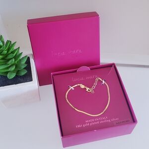 Lucia Mara BNIB 18Kt Gold Plated Sterling Silver Bracelet - 6.5" + 1"